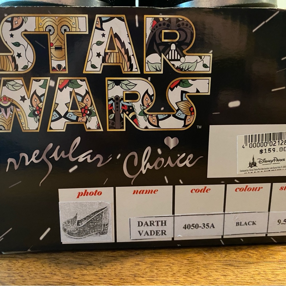 NIB Star Wars Irregular Choice Darth Vader - Disney Parks Exclusive size 9.5